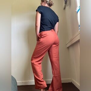 women's pants rust color